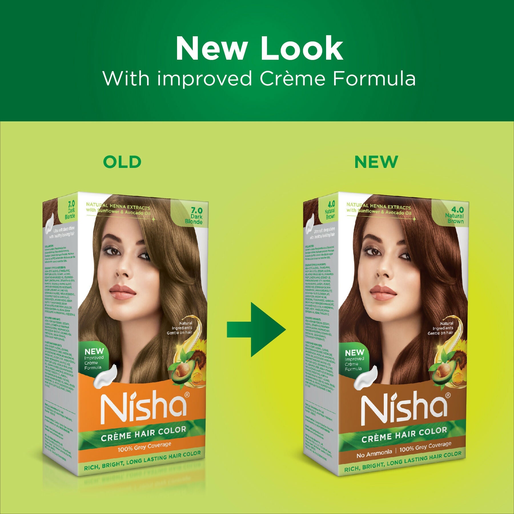 Nisha Creme Hair Color for Women - Natural Brown