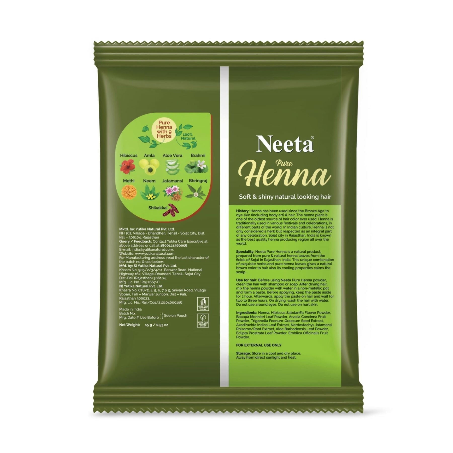 Neeta Pure Henna Soft & Shiny Natural Brown Hair Color