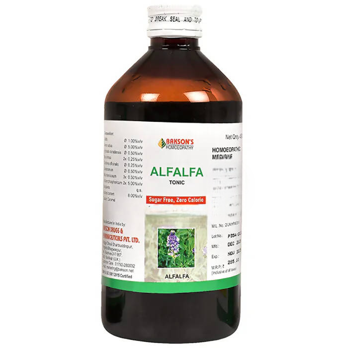 Bakson's Homeopathy Alfalfa Tonic Sugar Free