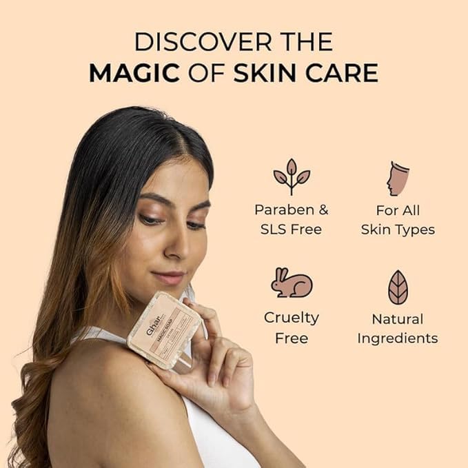 Ghar Handmade Soaps Sandalwood & Saffron for Body Tan