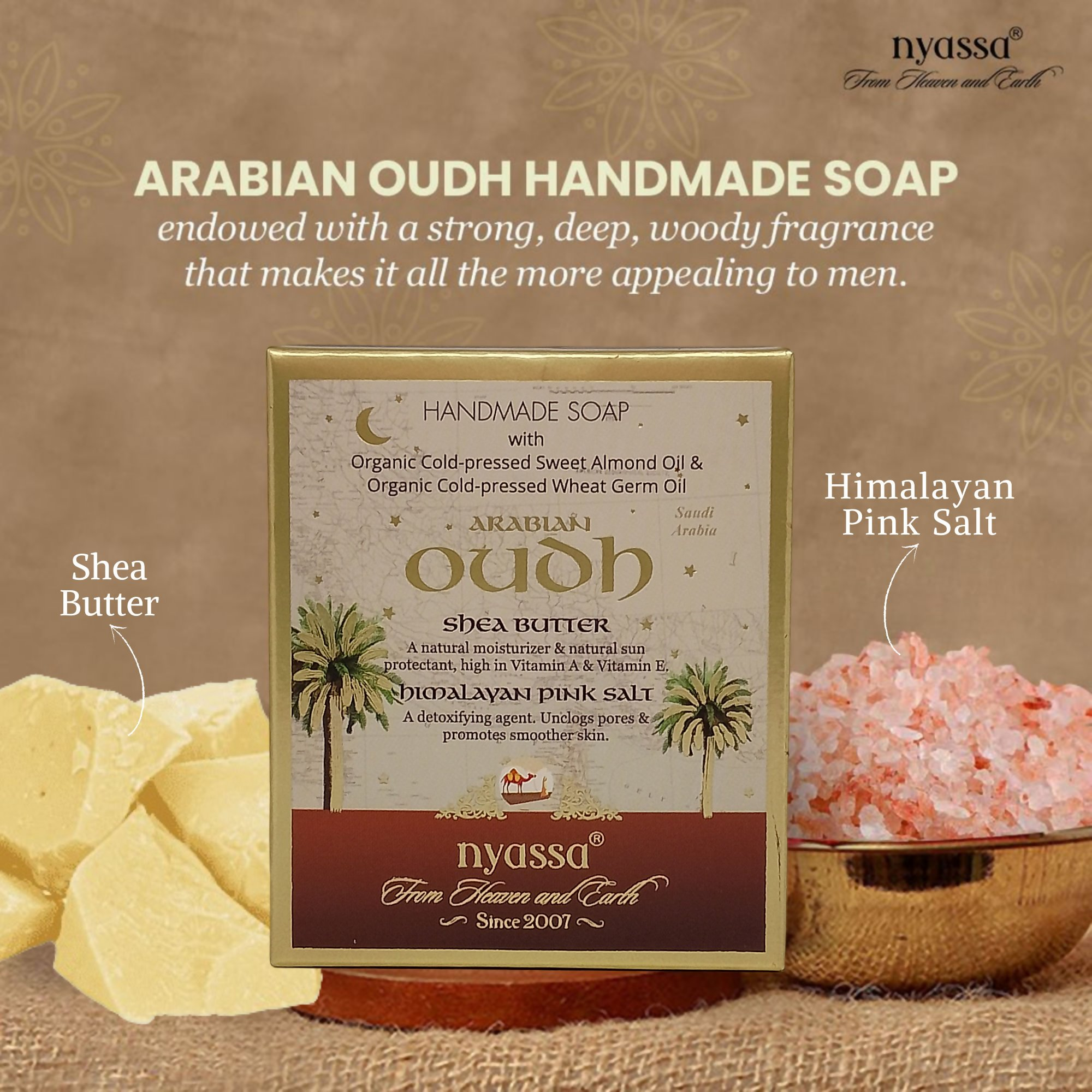 Nyassa Premium Arabian Oud Handmade Natural Bathing Soap
