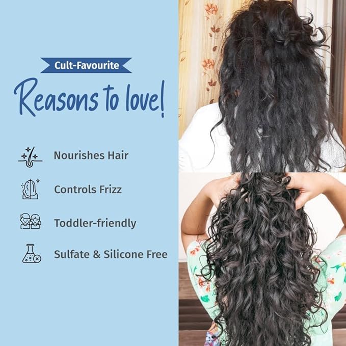 Vilvah Store Goat Milk Shampoo, For Dry & Frizzy Hair with Pea Protein and Goat Milk, Strong & Shiny Hair, No Sulfates, No Paraben, Shampoo For Men and Women 200 ml