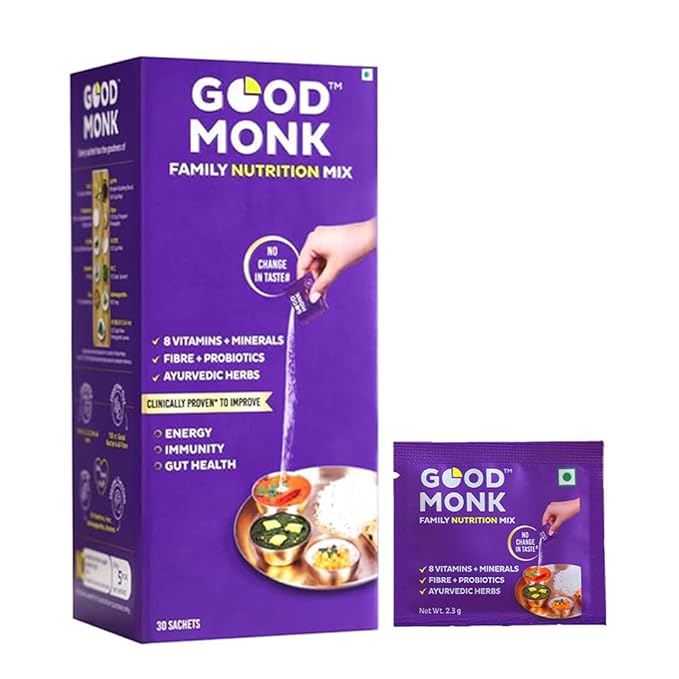 Good Monk Family Nutrition Mix packaging on a white background