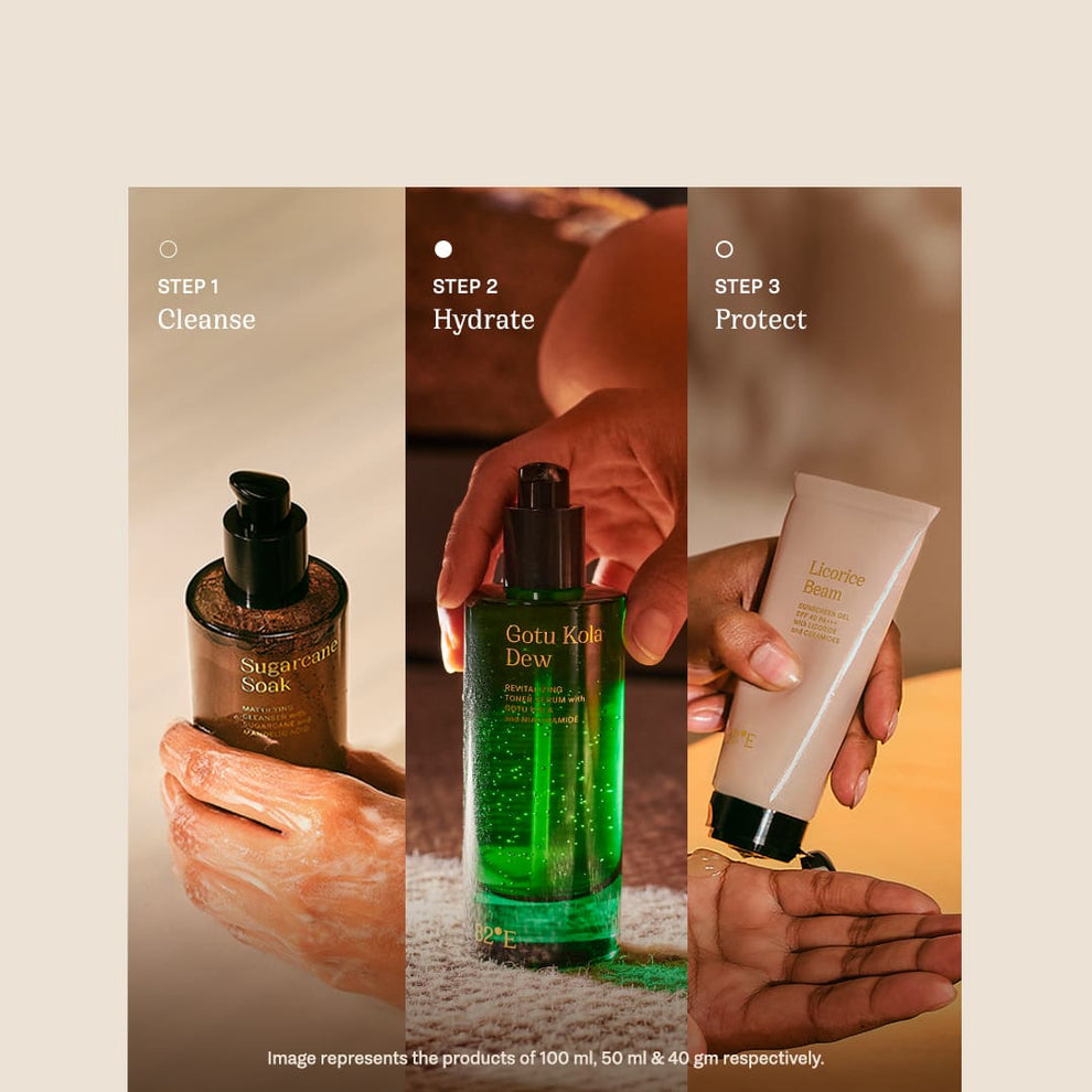 82°E By Deepika Padukone Gotu Kola Dew | Revitalizing Toner Serum with Niacinamide and Gotu Kola