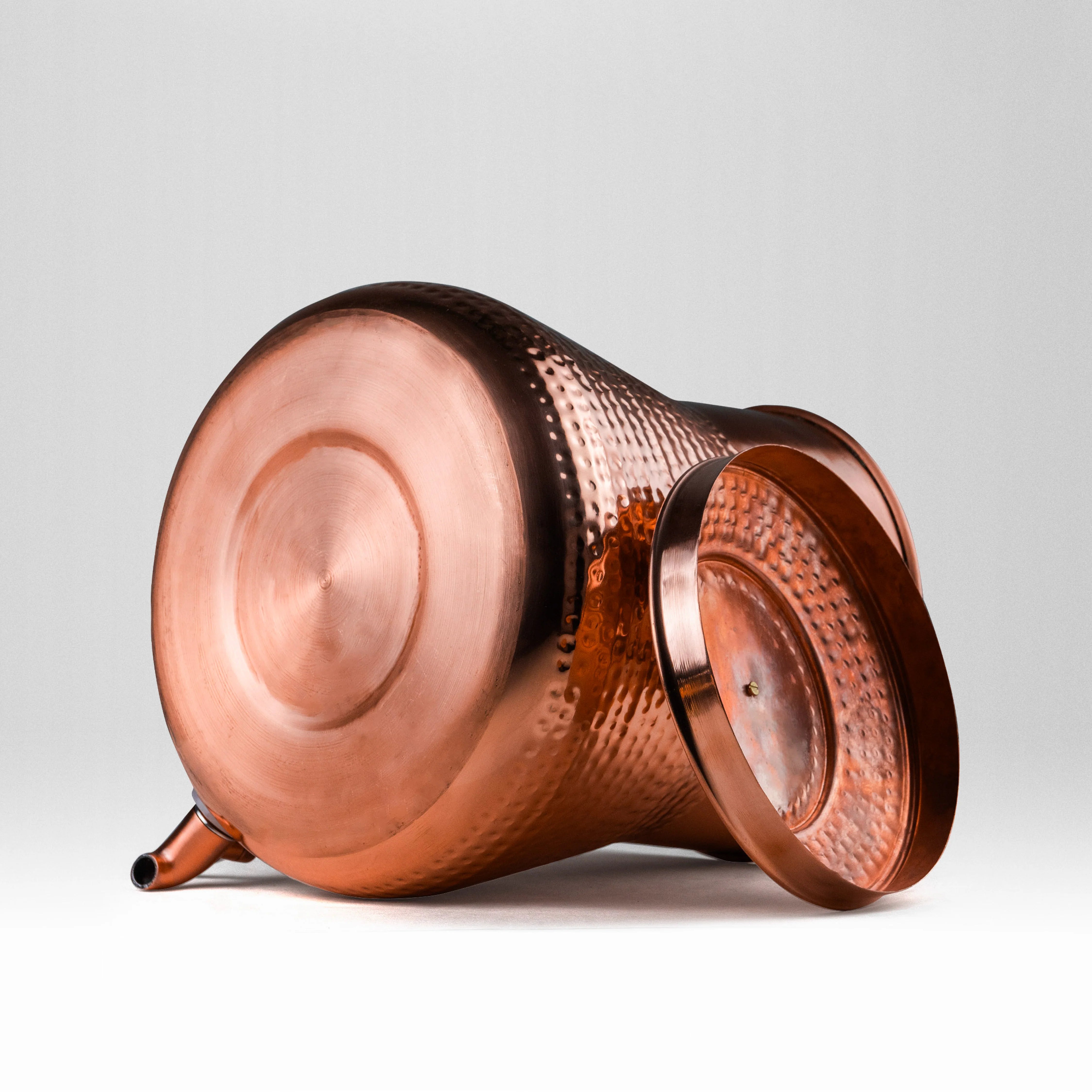 Health smith Pure Copper Pear Water Dispenser with Brass Stand