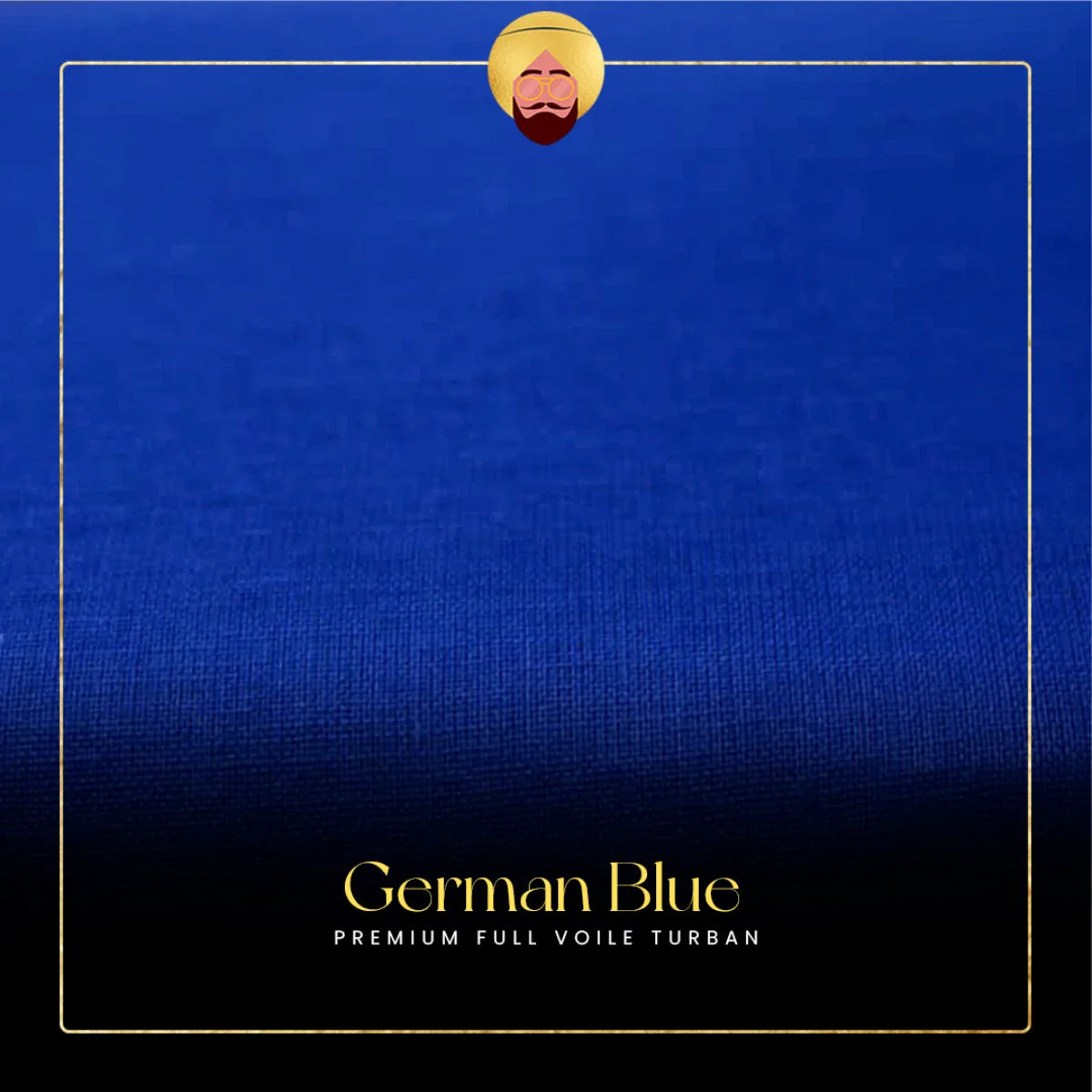 German Blue | Premium Full Voile Turban