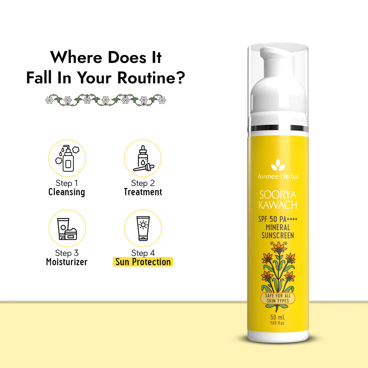 Avimee herbal Soorya Kawach SPF50 PA++++ 100% Mineral Sunscreen