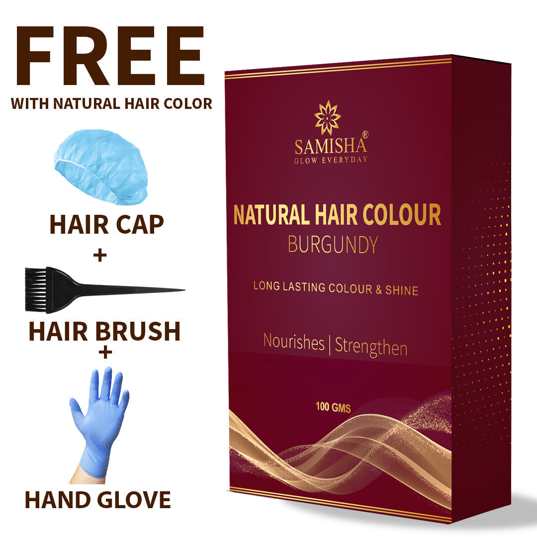 Samisha Burgundy Hair Colour Powder – Original & Organic Reddish Brown
