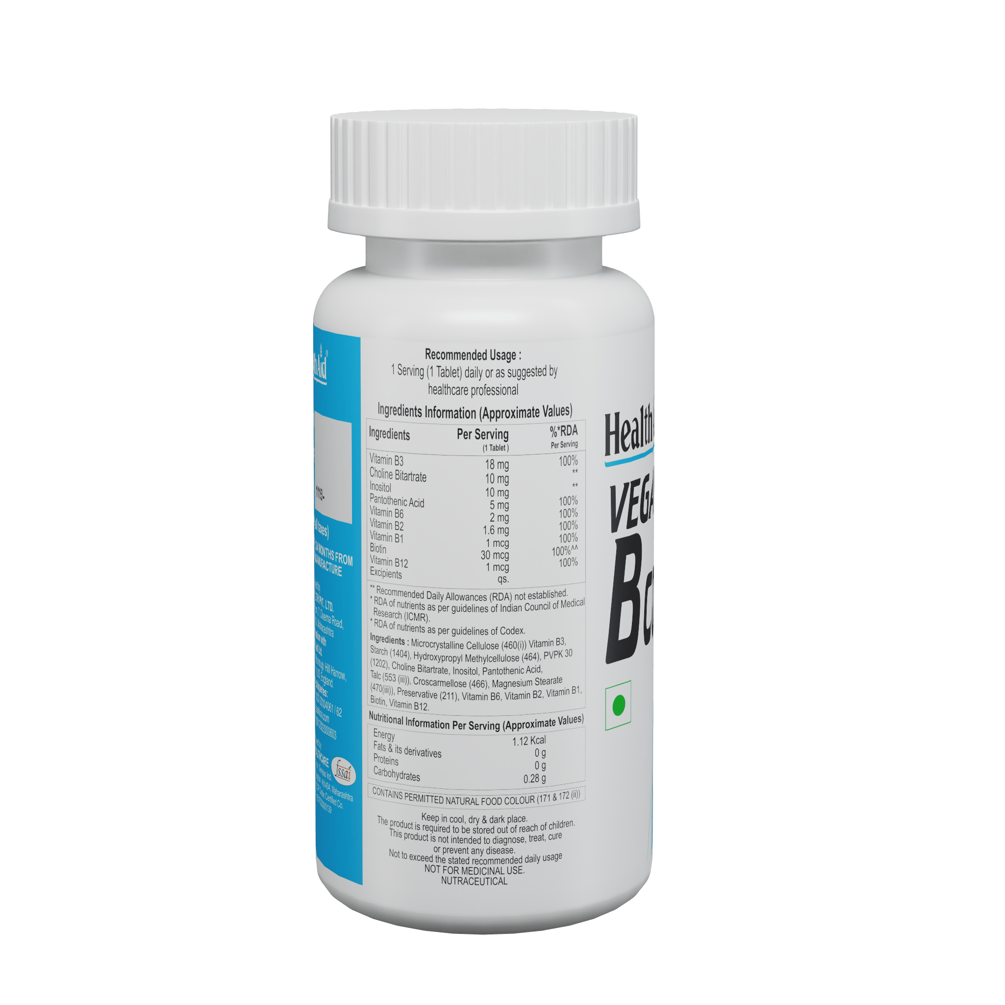 HealthAid Veg B Complex (Mango Flavour) Tablets