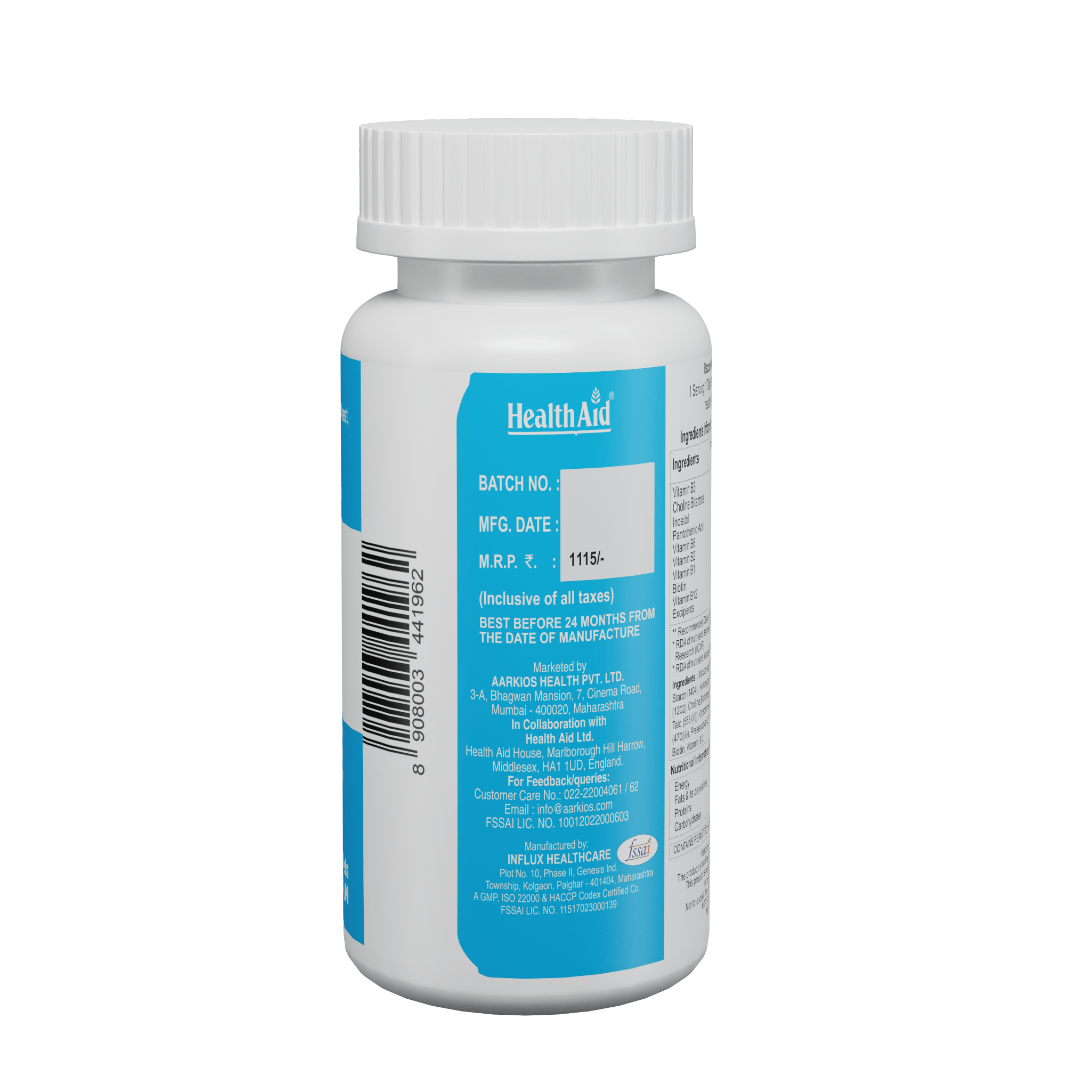 HealthAid Veg B Complex (Mango Flavour) Tablets