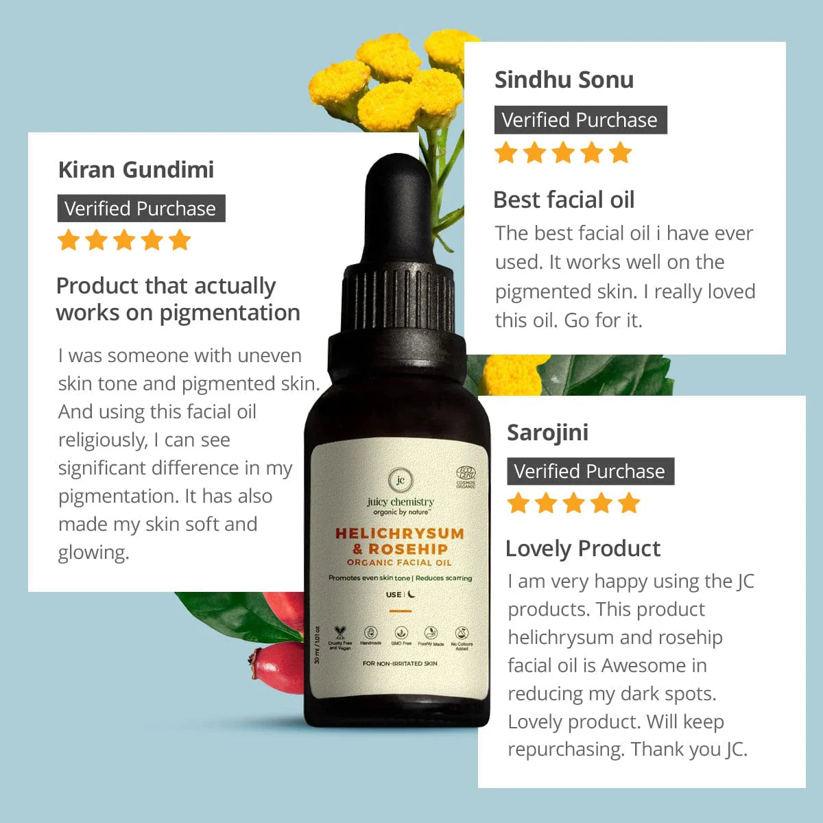 Helichrysum and Rosehip Facial Oil