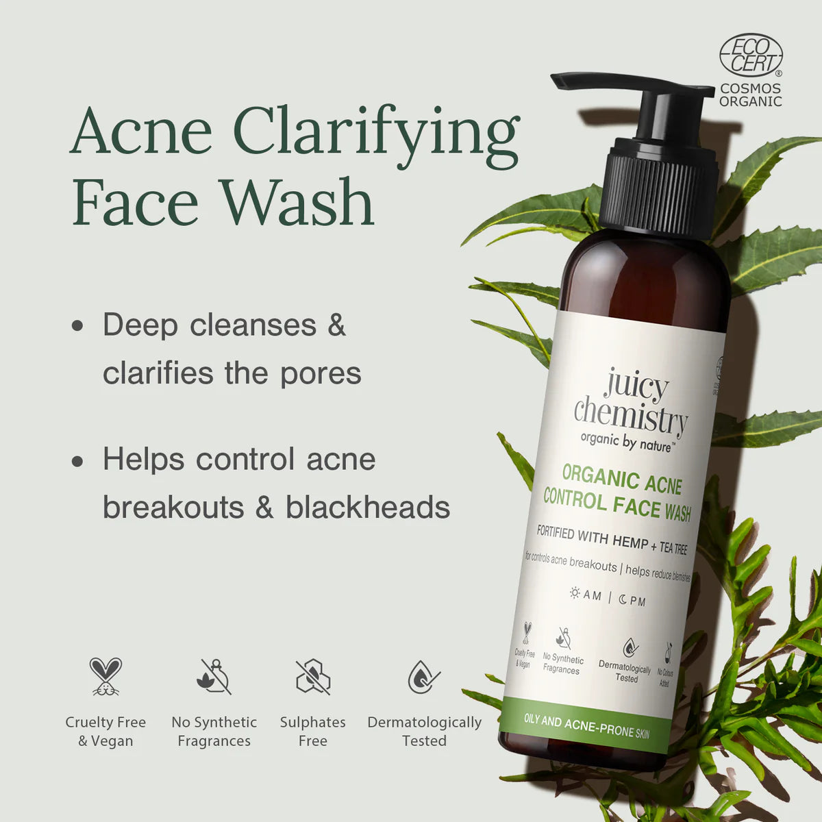 Hemp, Tea Tree and Neem Face Wash