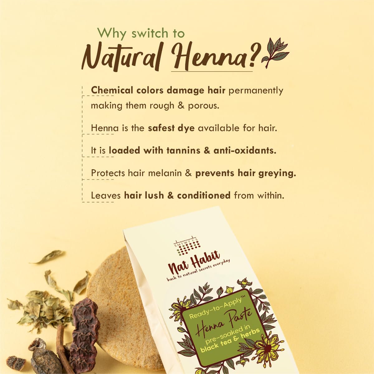 Nat Habit - Fresh Ready To Apply Henna Paste