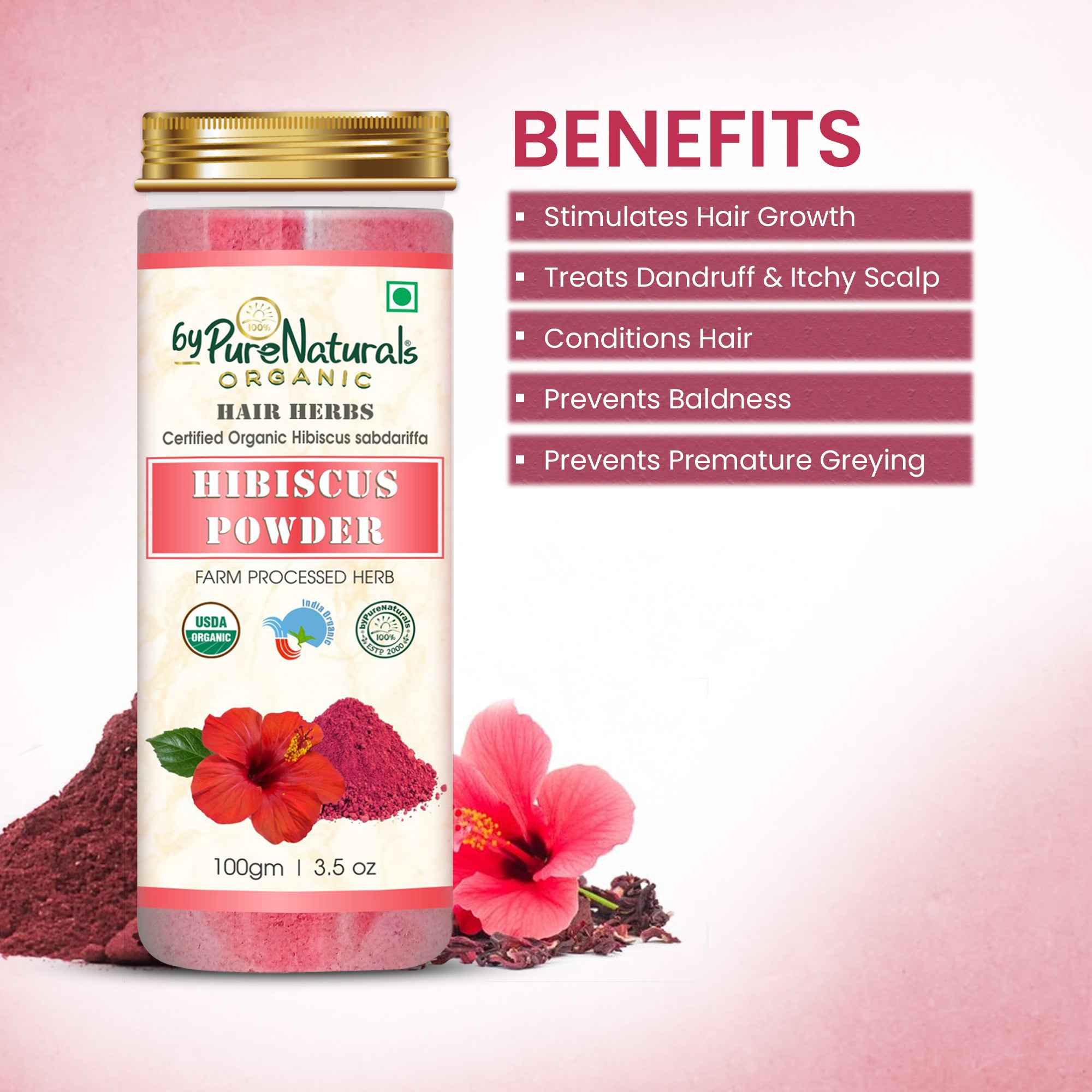 byPureNaturals Organic Hibiscus Powder