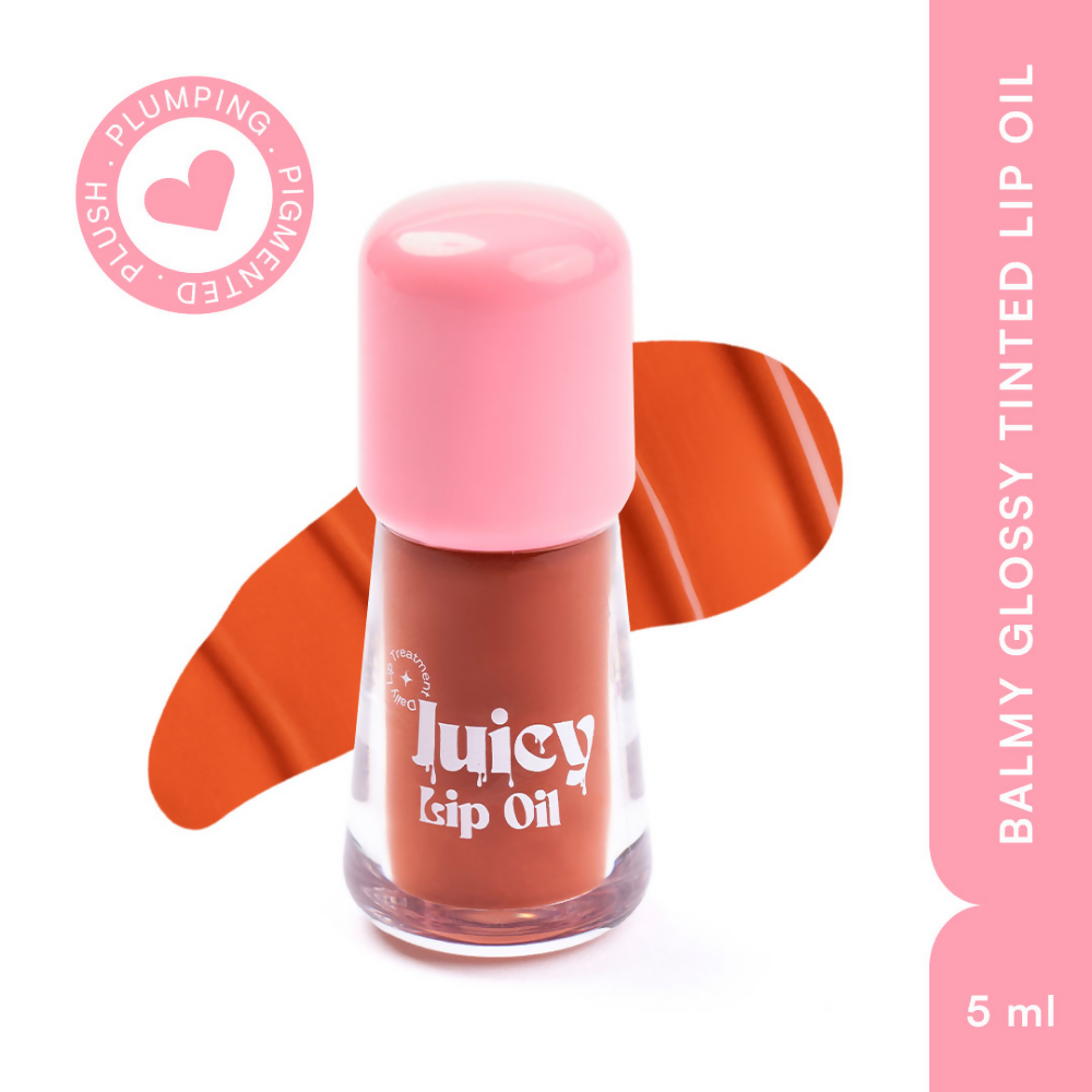Gush Beauty Balmy Glossy Tinted Lip Oil - Peach Brown