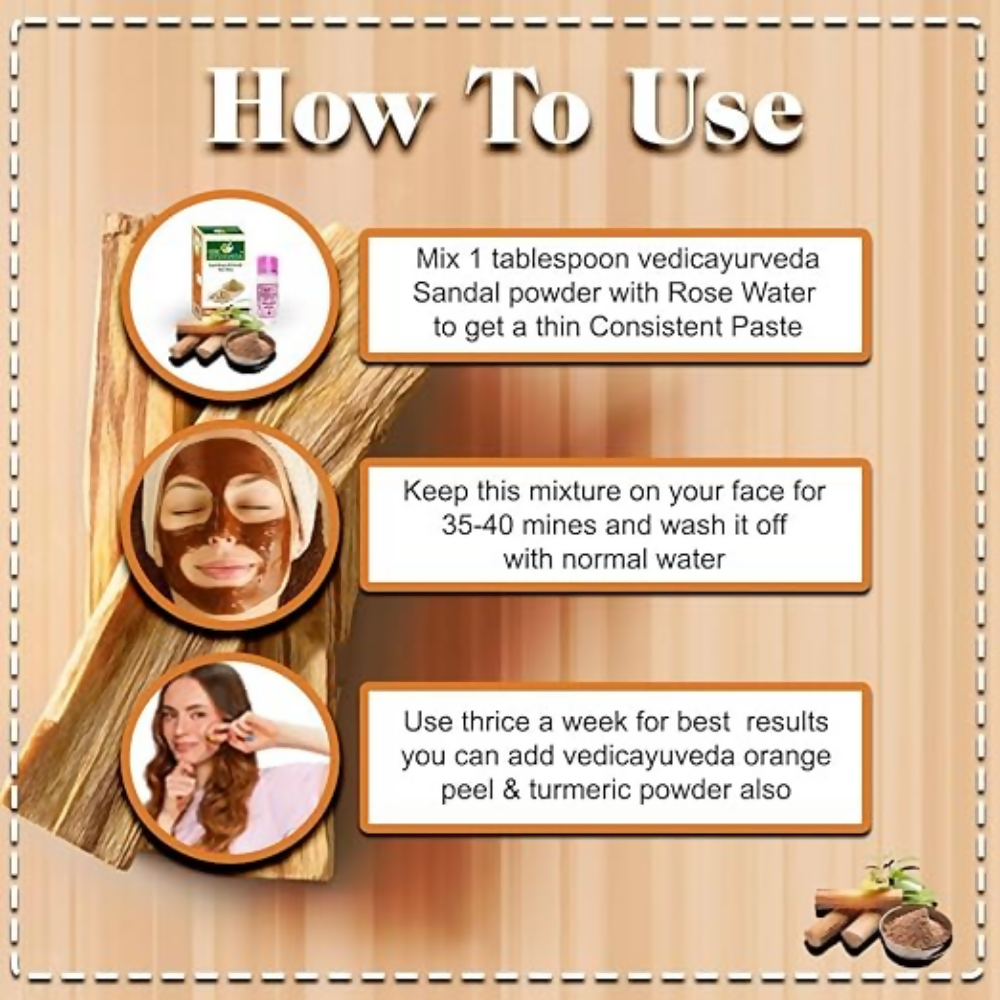 VedicAyurveda Sandalwood Powder with Rose Water