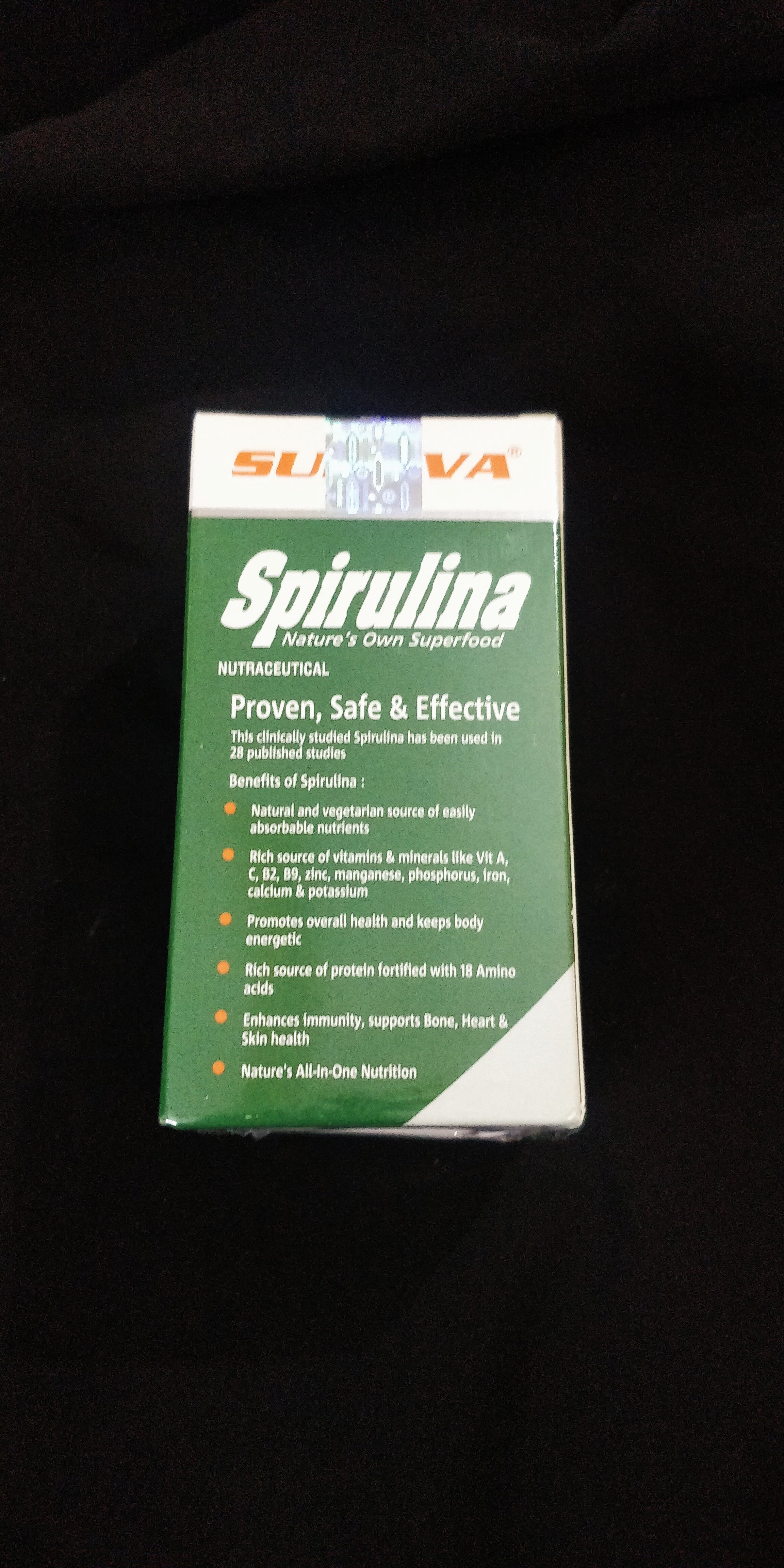 Sunova Organic Spirulina 60 Capsules