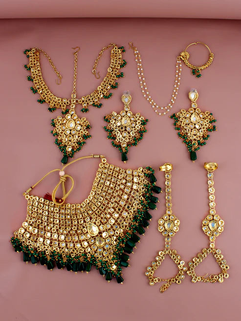 Tehzeeb Creation Kundan Bridal Set for Women & Girls THZ396