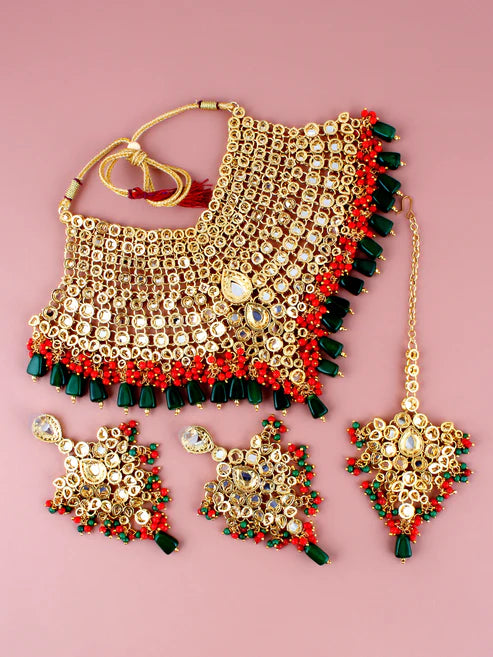 Tehzeeb Creation Kundan Bridal Set for Women & Girls THZ382