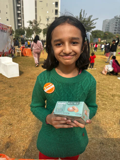 Gladful Coconut Protein Cookies Made with Wholewheat Atta & Butter
