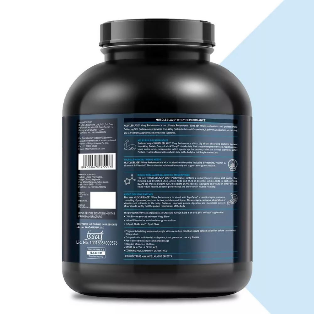 MuscleBlaze Whey Performance Protein Chocolate