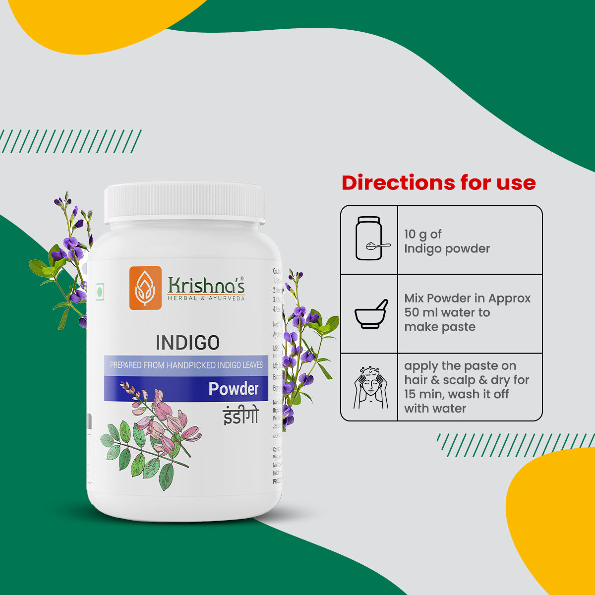Krishna'S Herbal & Ayurveda Indigo Powder