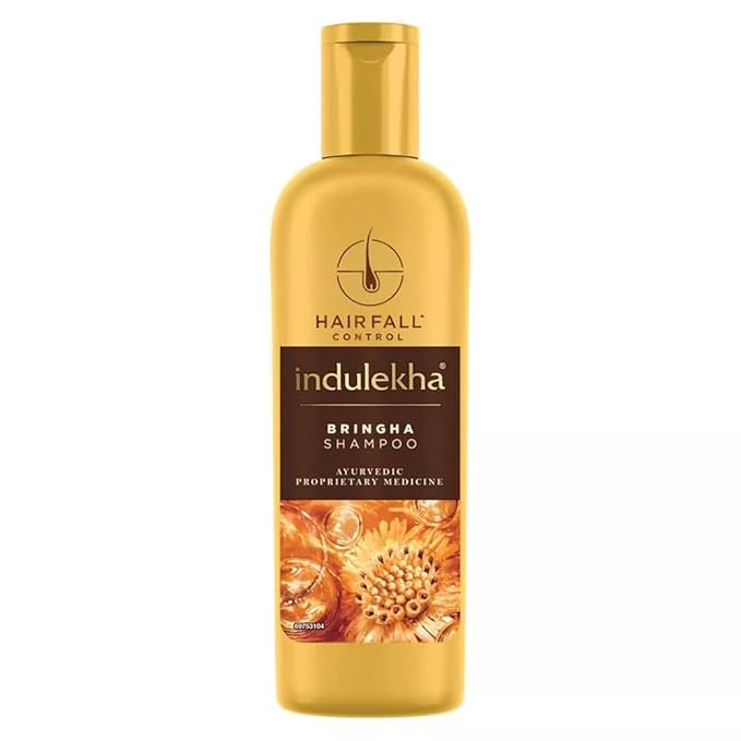 Indulekha Bringha Ayurvedic Shampoo for Hair Fall Control, with Bringharaj Extracts, Amla, Shikakai, Paraben-Free, for Men & Women