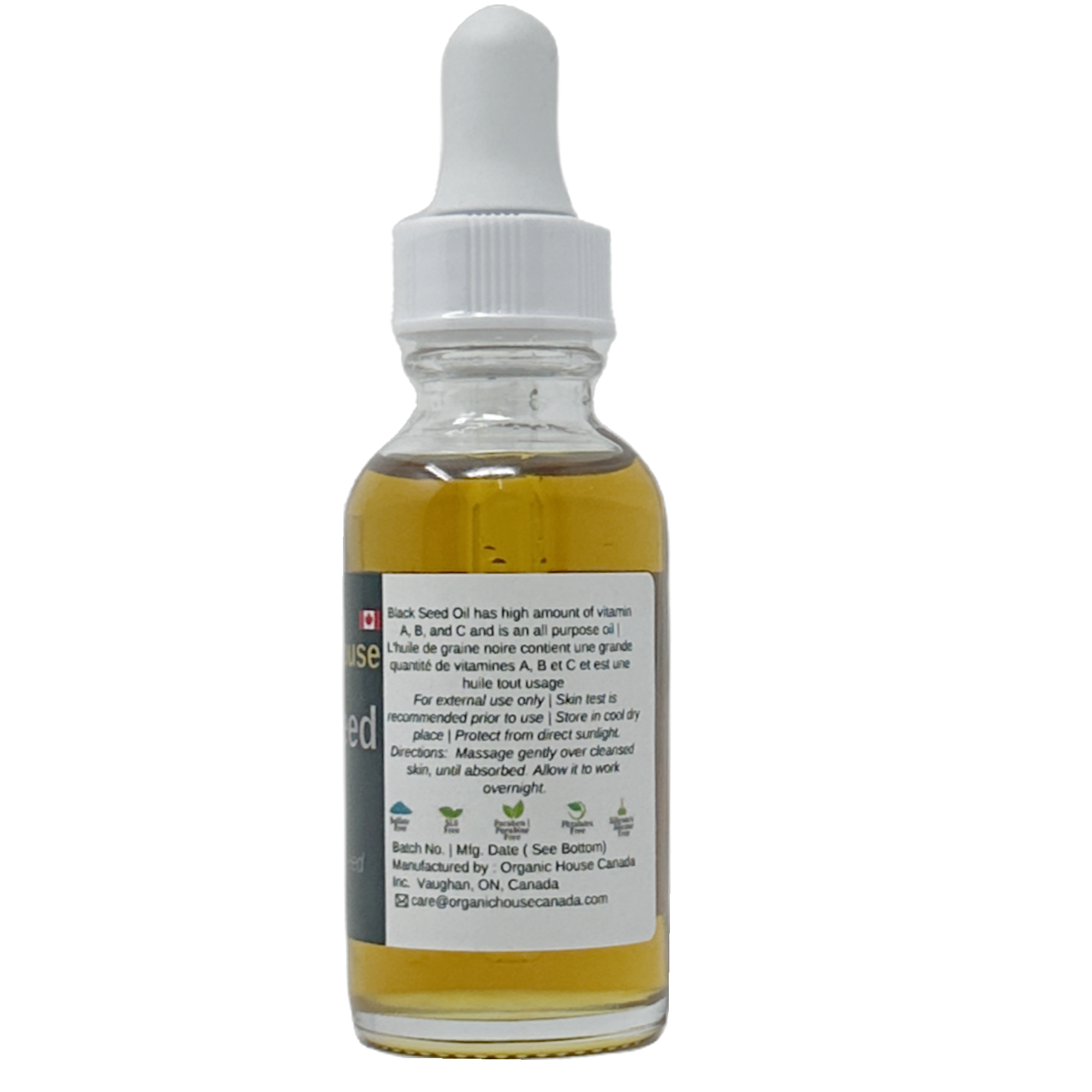 Organic House Black Seed Oil 1 Oz.