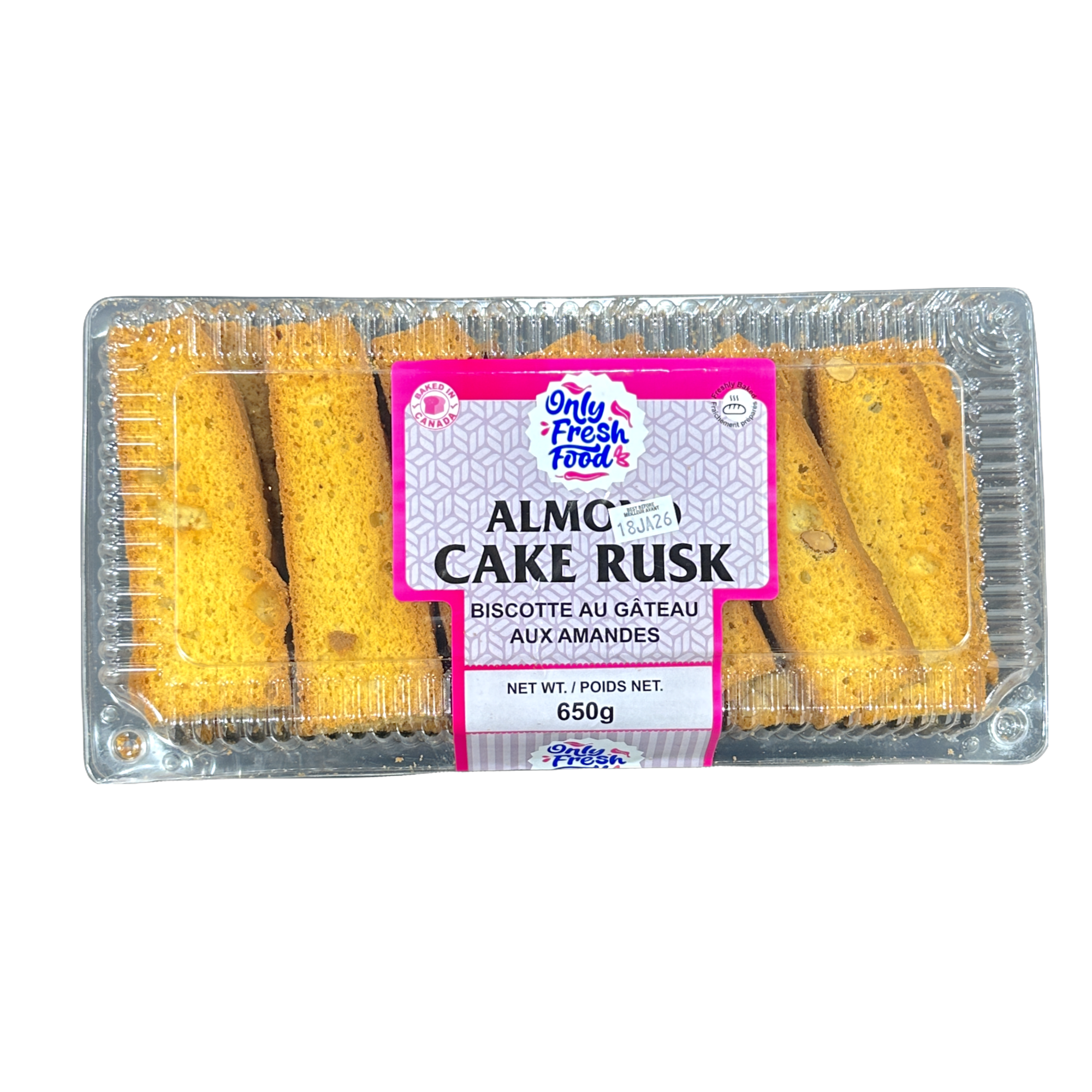 Only Fresh Food Almond Cake Rusk 650g