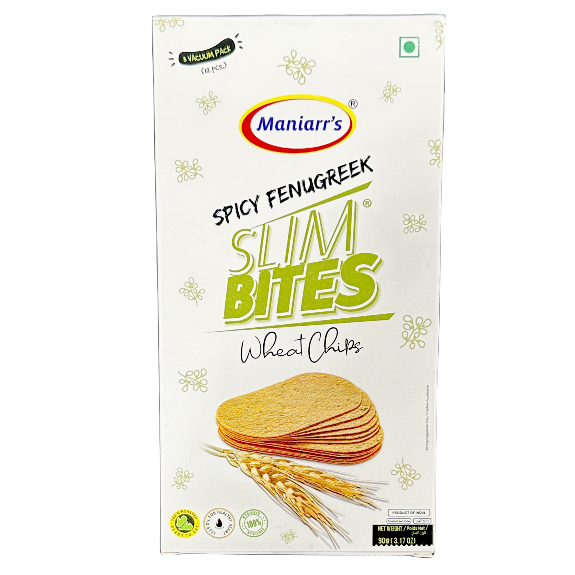 Maniarr's Slim Bits Wheat Chips Spicy Fenugreek 90g