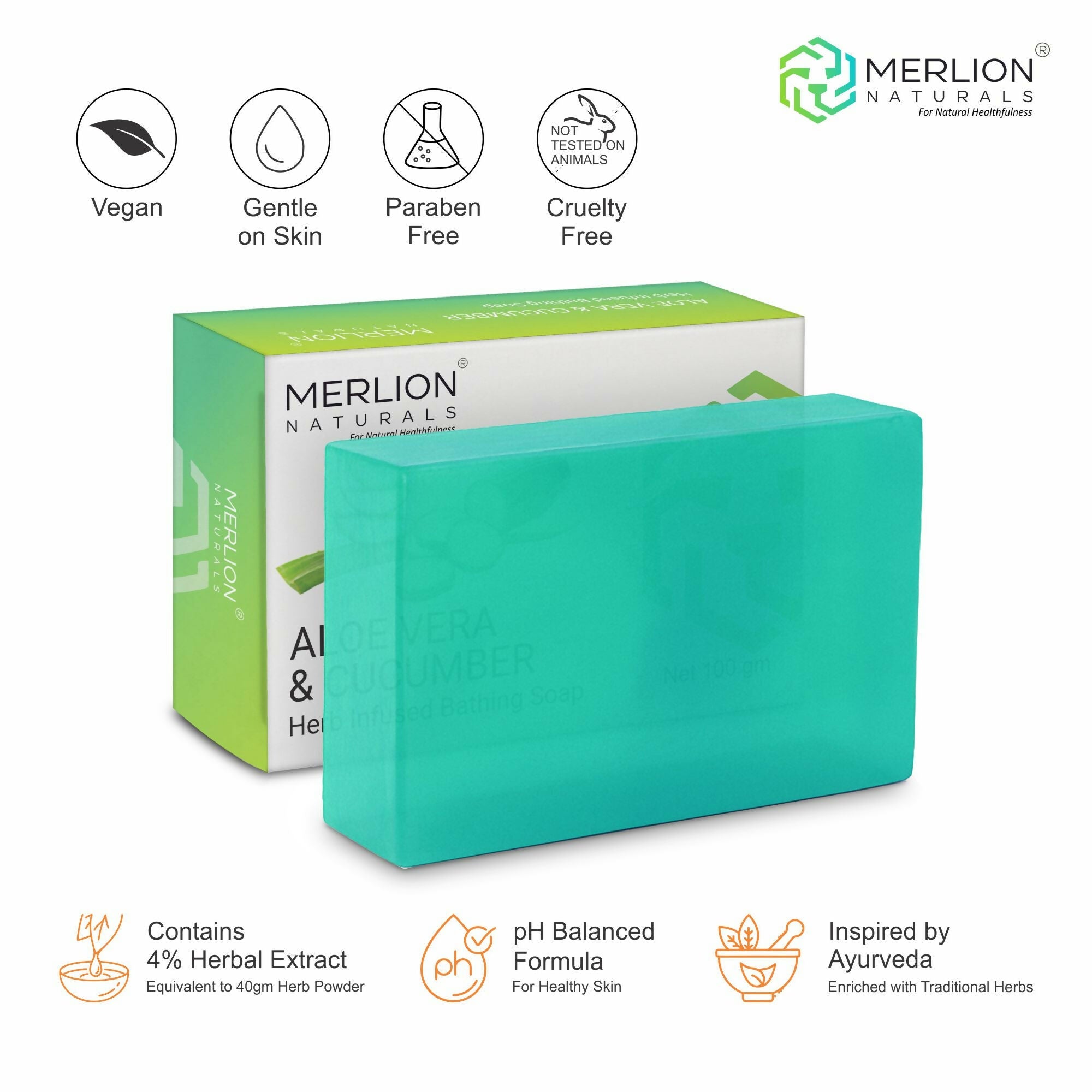 Merlion Naturals Aloe Vera & Cucumber Glycerine Soap