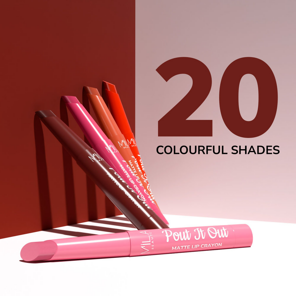 Mila Beaute Pout It Out Long Lasting & Matte Finish Lip Crayon Lipstick - Maleficent