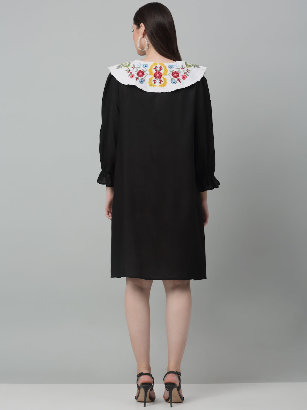 Women's Floral Embroidered A-line Dress
