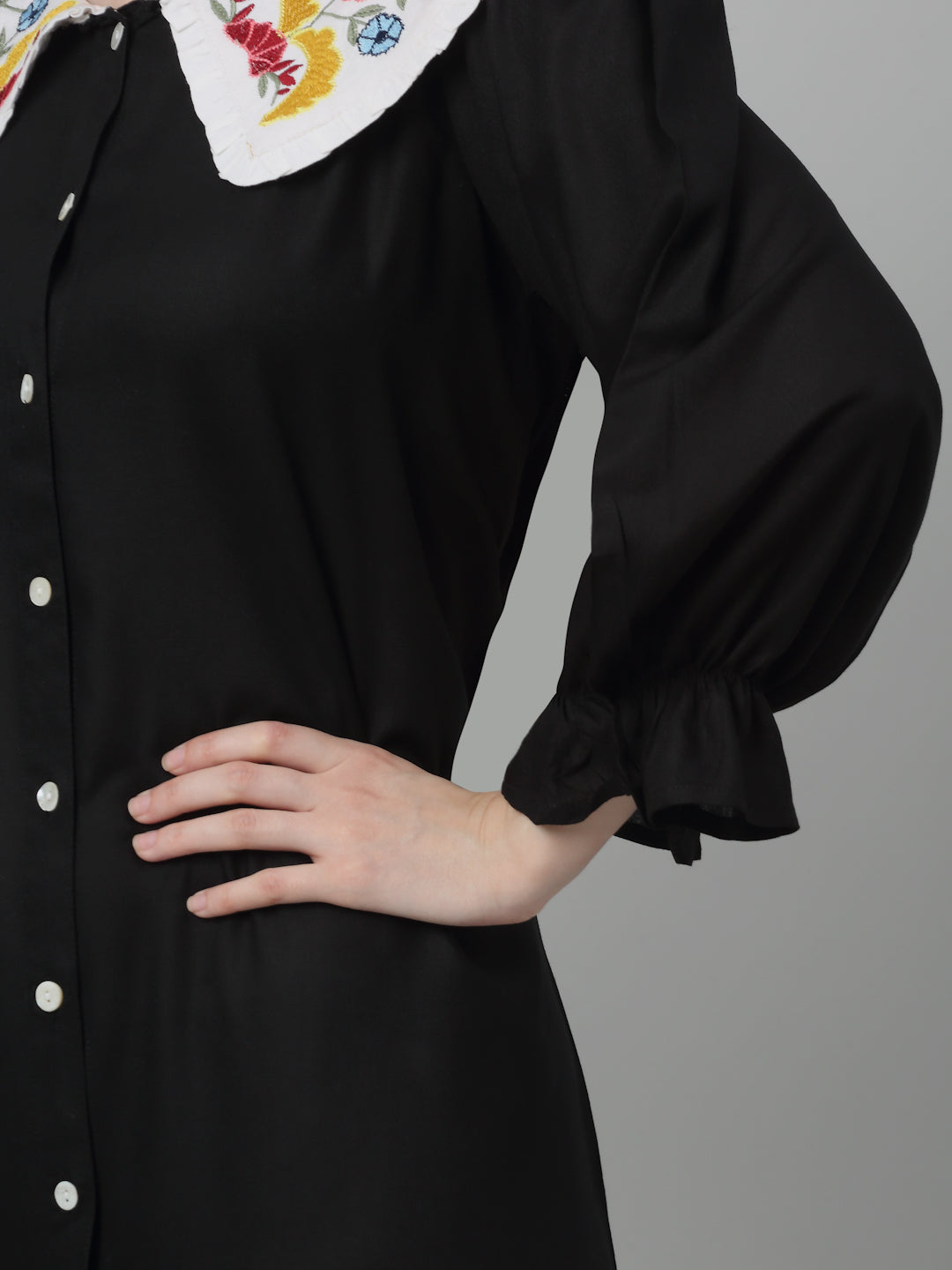 Women's Floral Embroidered A-line Dress