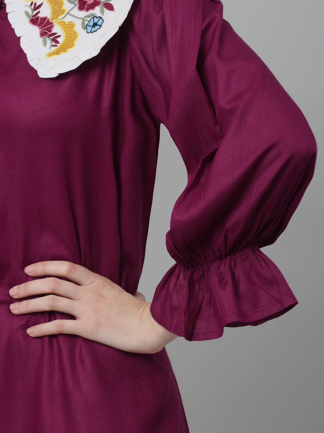 Women's Floral Embroidered A-line Dress