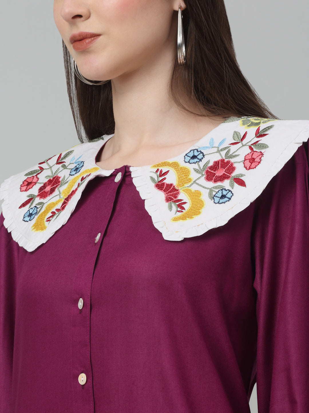 Women's Floral Embroidered A-line Dress