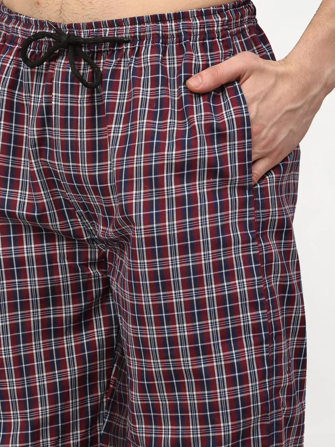 Jainish Men's Multicolor Cotton Checked Track Pants ( JOG 019Multi )