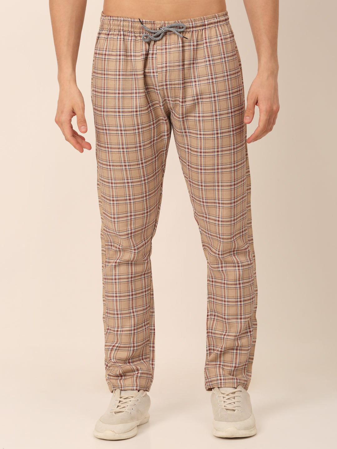 Indian Needle Men's Checked Cotton Track Pants