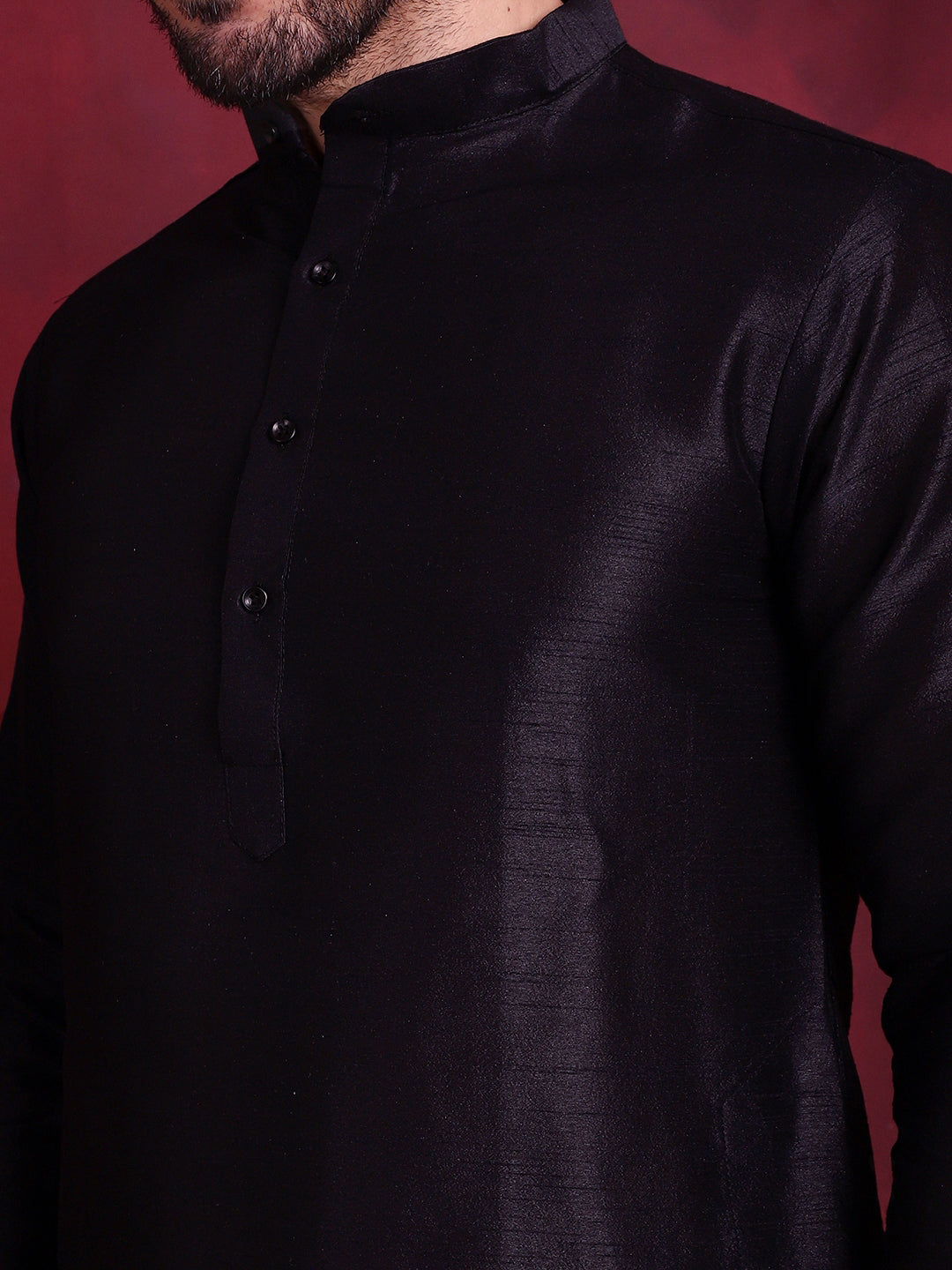 Woven Design Nehru Jacket With Kurta Pyjama Set ( JOKPWC 636B 4088 Maroon )