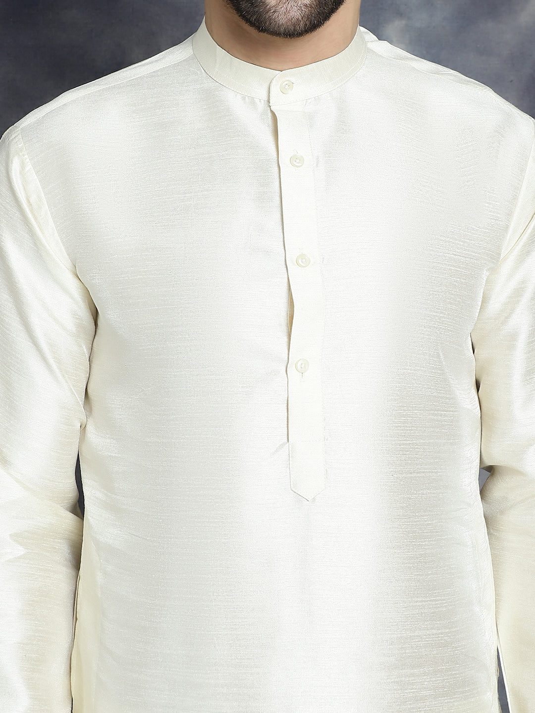 Men's Sequins and Embroidred Nehru Jacket With Solid Kurta Pyjama ( JOKPWC 636W 4096Peach )