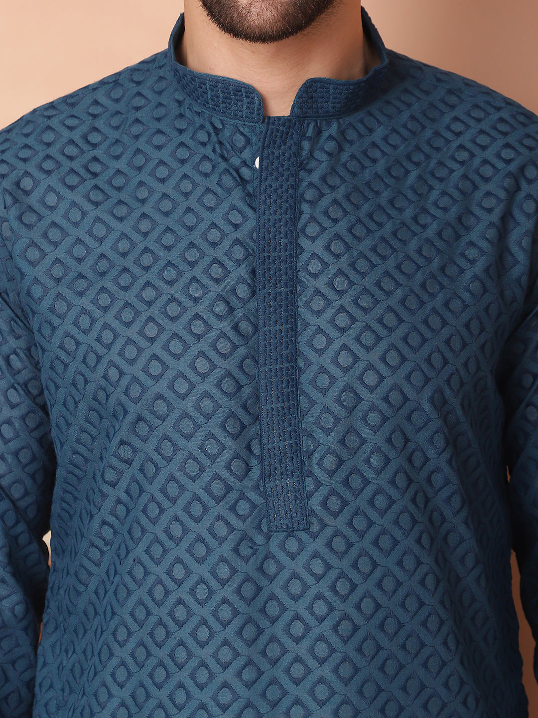 Chikankari Pure Cotton Kurta with Churidar