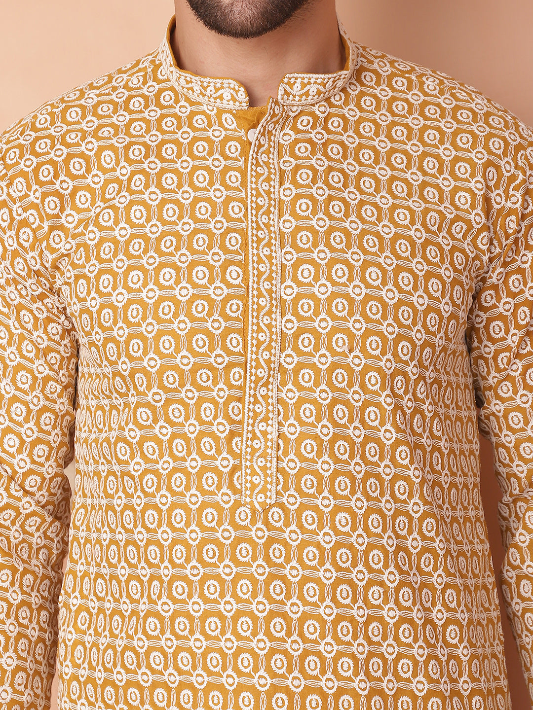 Chikankari Pure Cotton Kurta with Pyjama