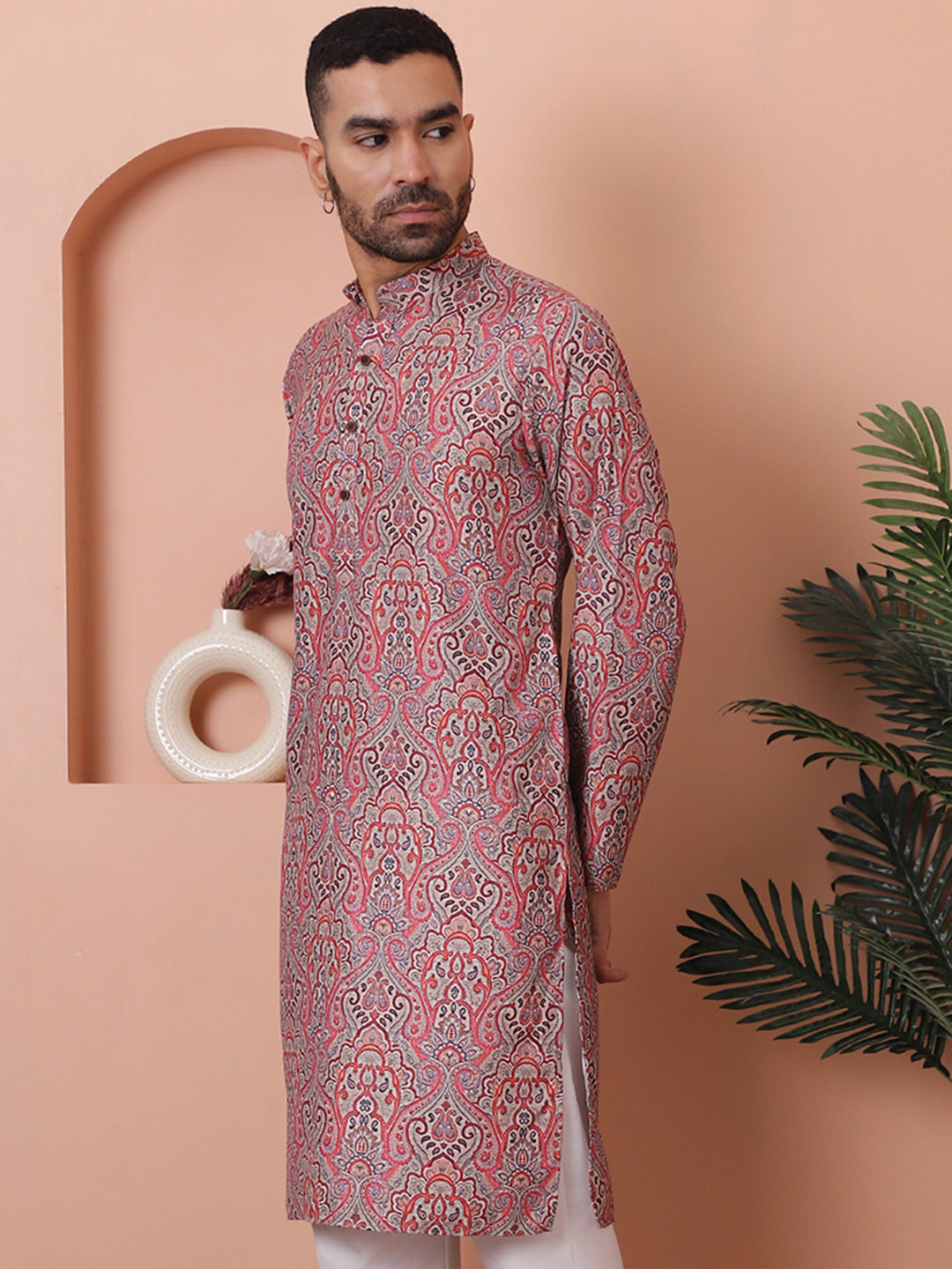 Men Printed Cotton Kurtas