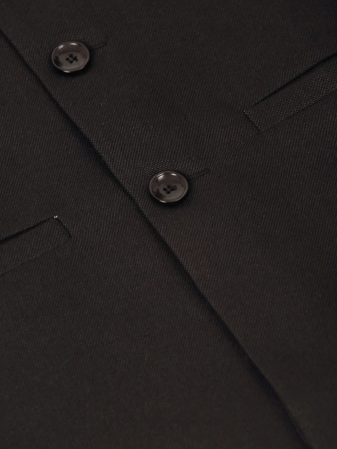 Men Black Solid Woven Sleeveless Nehru Jackets ( JOWC 4046 Black )