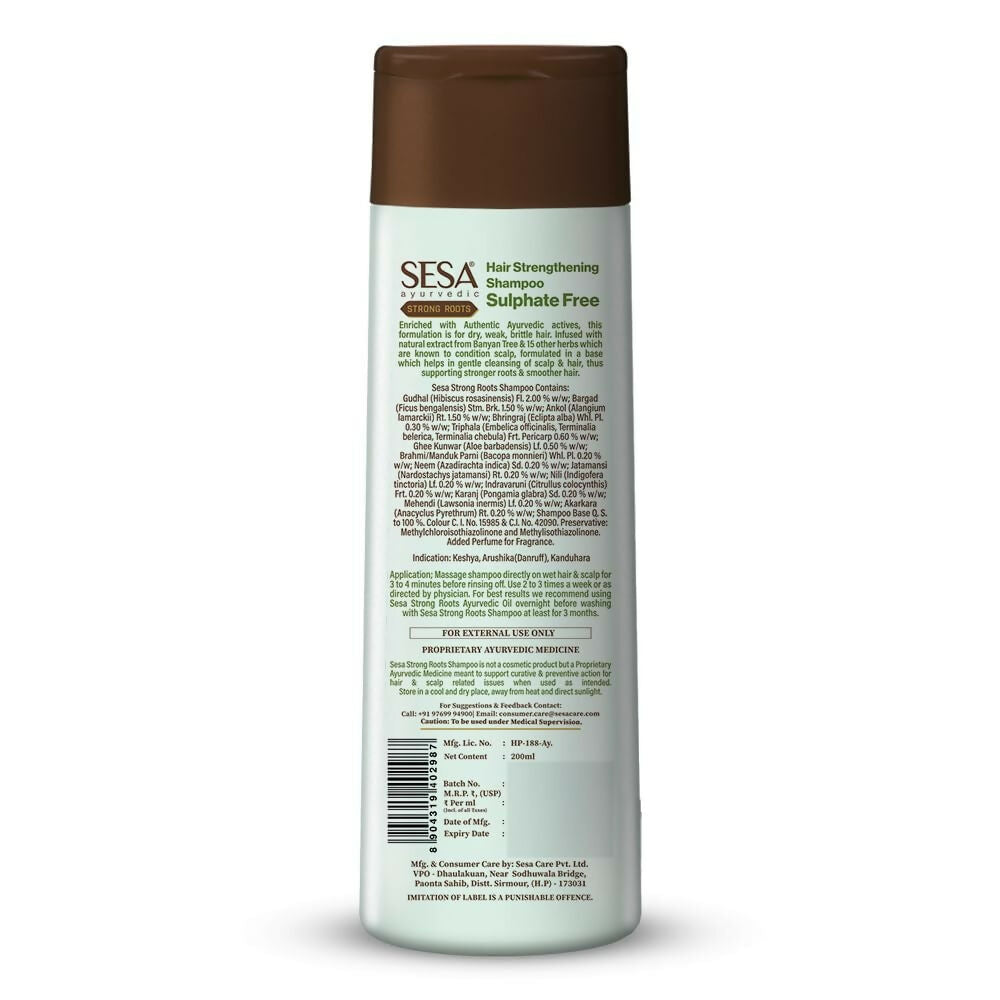 Sesa Strong Roots Sulphate Free Hair Strengthening Shampoo