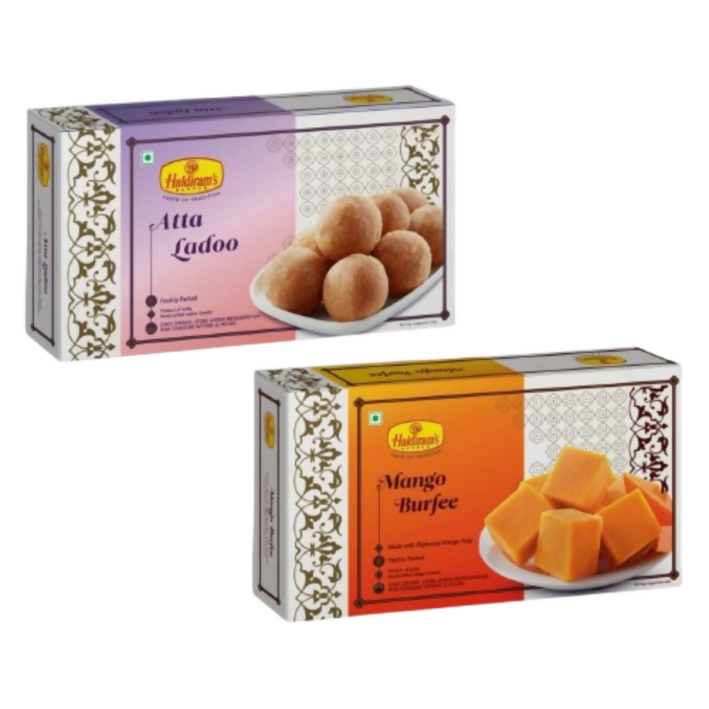 Haldiram's Atta Ladoo with Mango Burfee