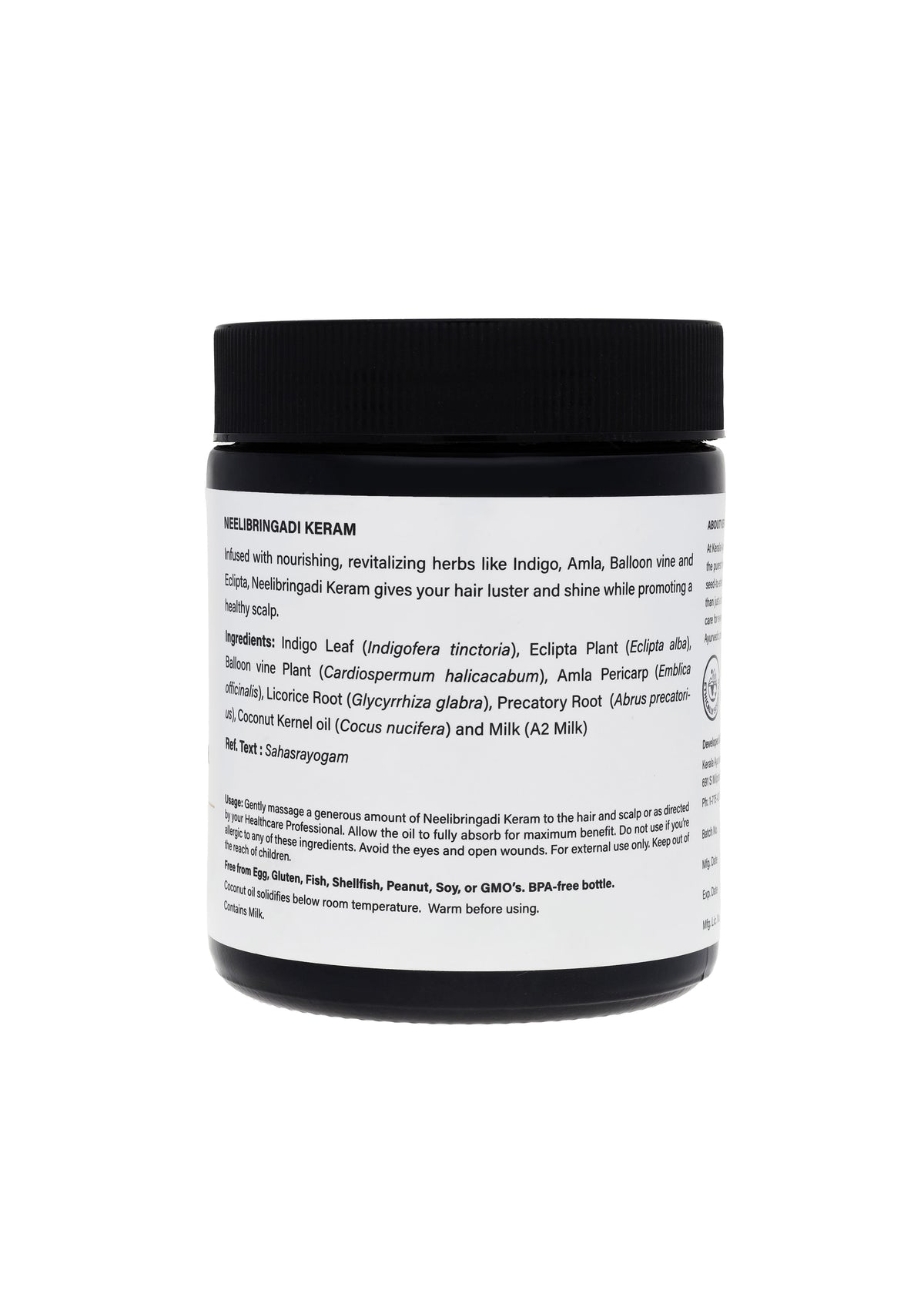 Kerala Ayurveda USA Revitalizing Hair Oil - Neelibringadi Keram