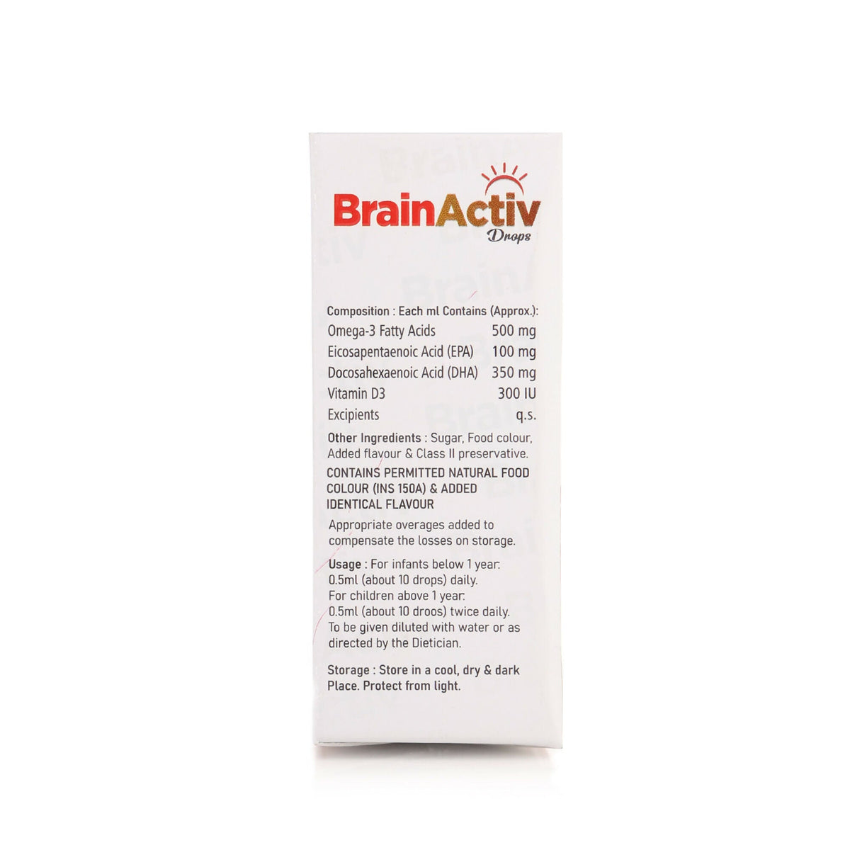 Zorilla Life Science BrainActiv Drop Omega-3 Fatty Acids, Vitamin D3, EPA with DHA
