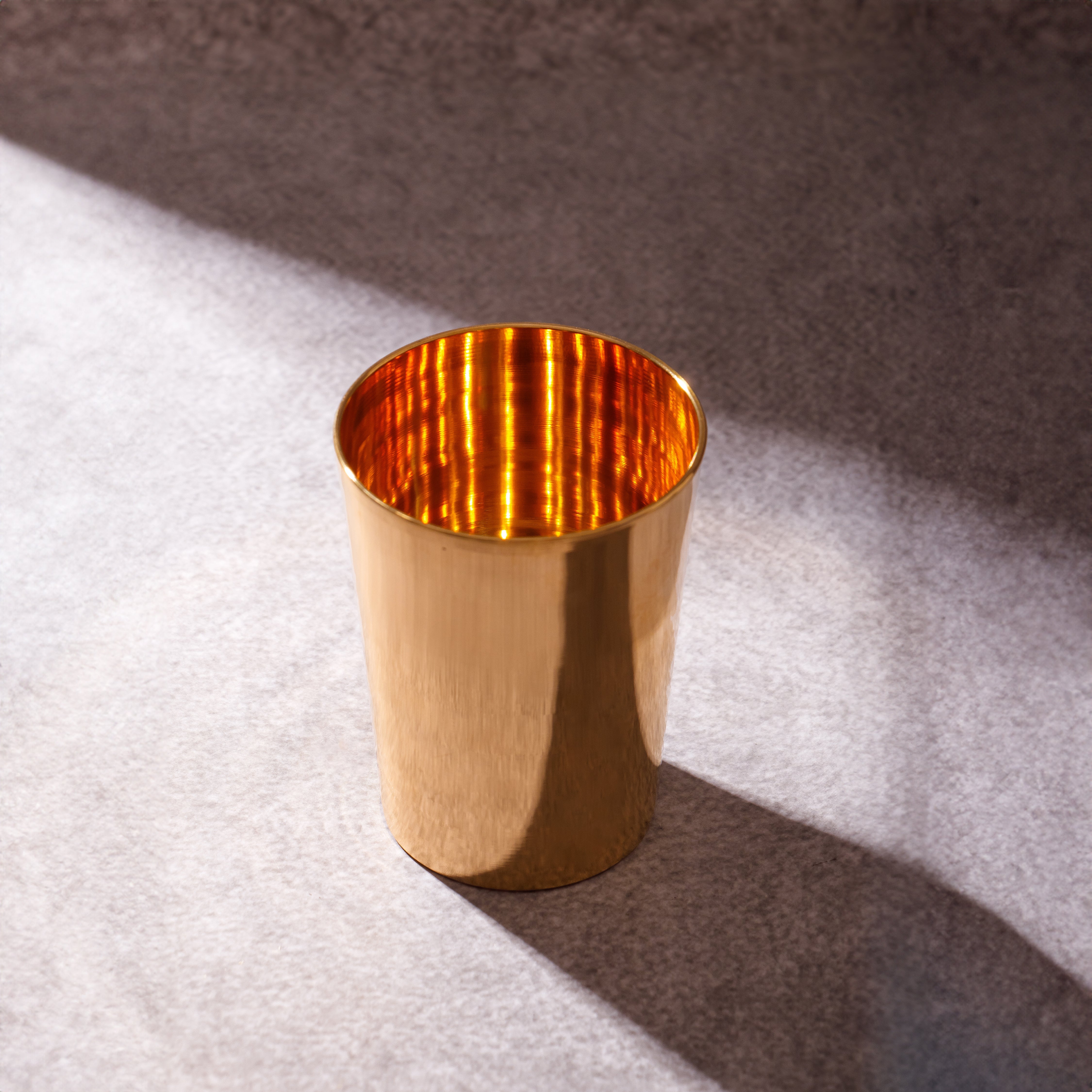 Health Smith Pure Kansa Water Glass | Bronze Tumbler | Ayurvedic Drinking Glass for Daily Wellness