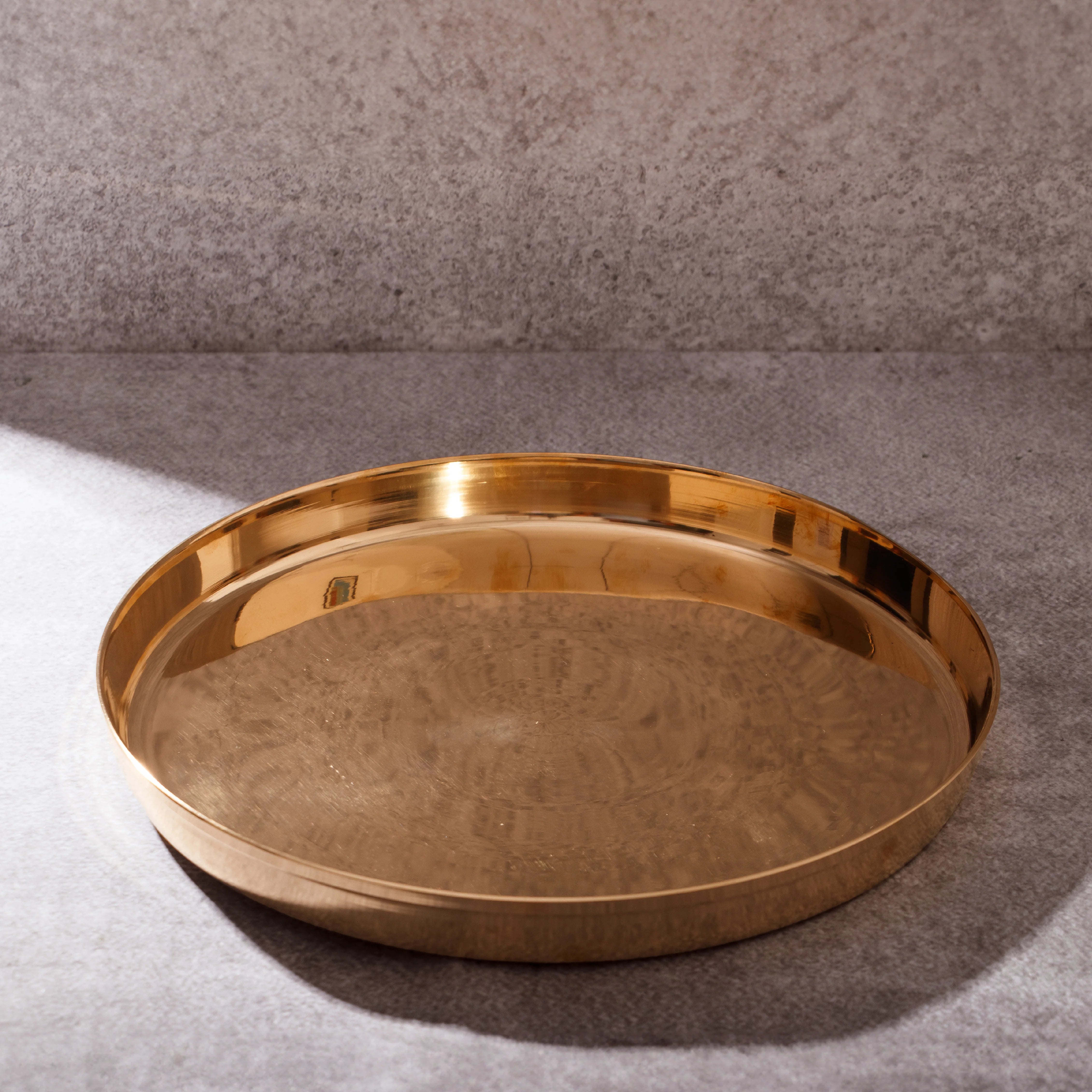 Health Smith Kansa Bronze Thali - Handcrafted & Traditional Wellness Thali